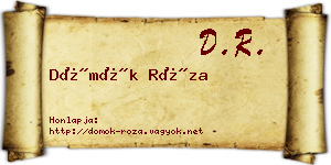 Dömök Róza névjegykártya