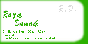 roza domok business card